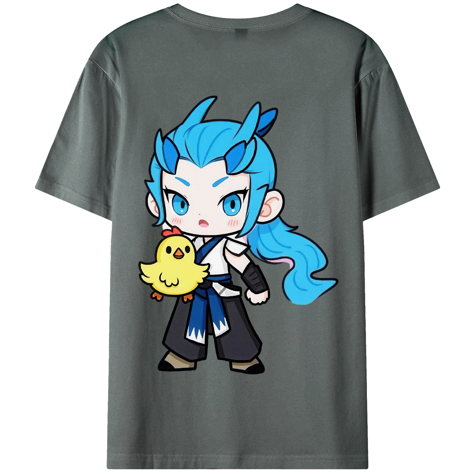 （画像用） Ne Zha 2 ナタ 魔童の大暴れ 綿100％半袖Tシャツ（背面プリント）